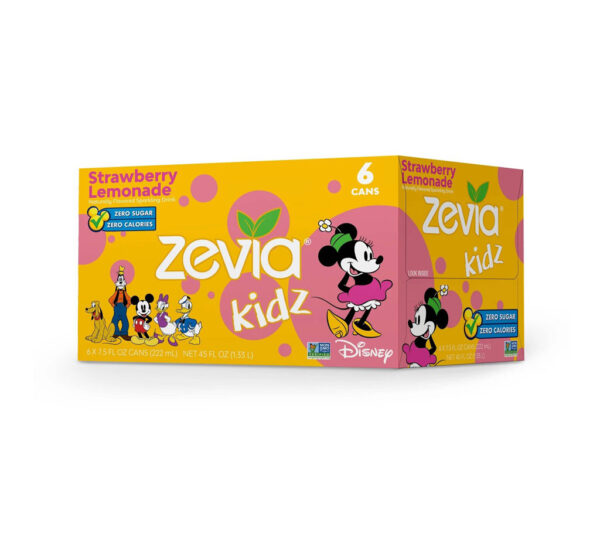 Zevia Kidz Strawberry Lemonade Zero Calorie Soda – Image 3