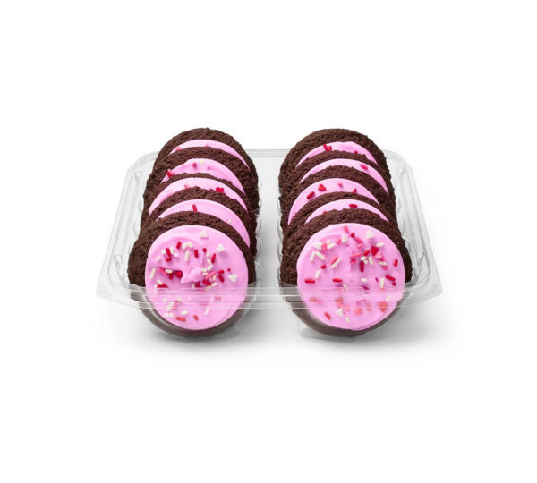 Valentine's Day Pink Frosted Chocolate Cookies – Image 4